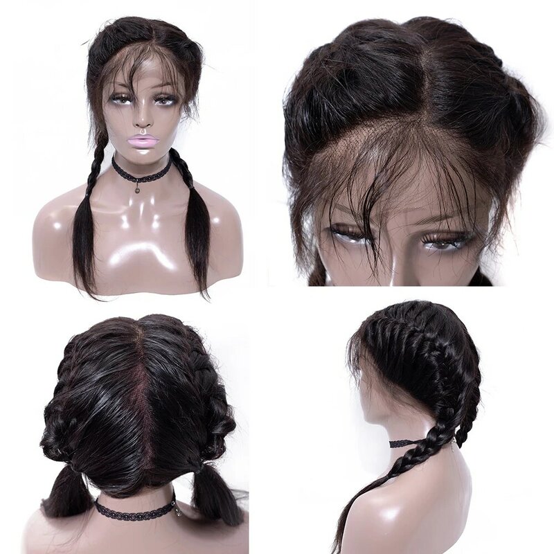HD pełna koronkowa peruka z przodu ciało koronkowa fala przodu peruki z ludzkich włosów Remy brazylijska peruka z ludzkich włosów dla czarnych kobiet zamknięcie koronki peruka