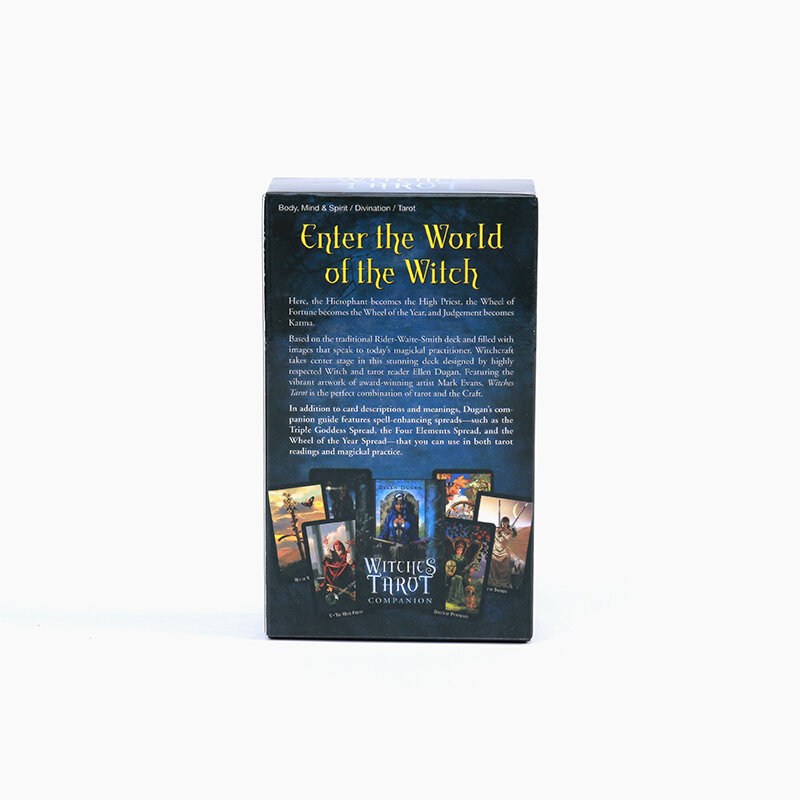 Witchs Tarot de 12x7cm con guía para adivinación, versión en inglés, juegos de mesa para fiestas de entretenimiento, 78 unids/set