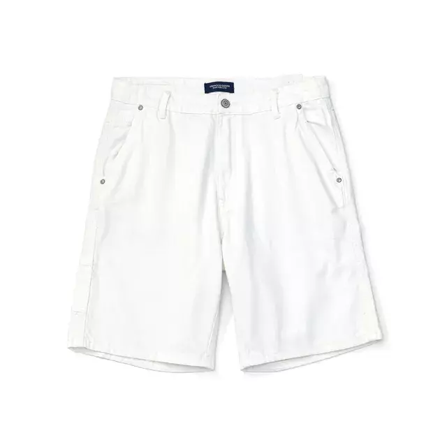 2022 estate nuovi pantaloncini di Jeans bianchi Oversize da uomo Multi-tasche pantaloncini Casual 100% cotone Jeans Plus Size vestiti