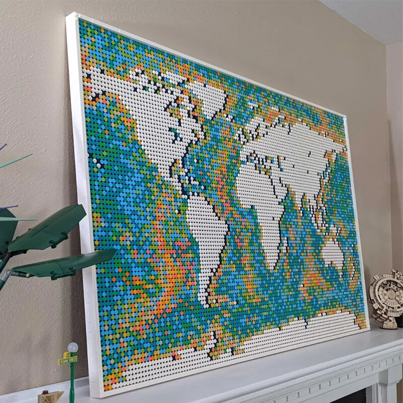 Nuovo 11695 pz mappa del mondo mosaico Building Blocks modello mattoni giocattolo compatibile 31203 compleanno regali di natale 99007