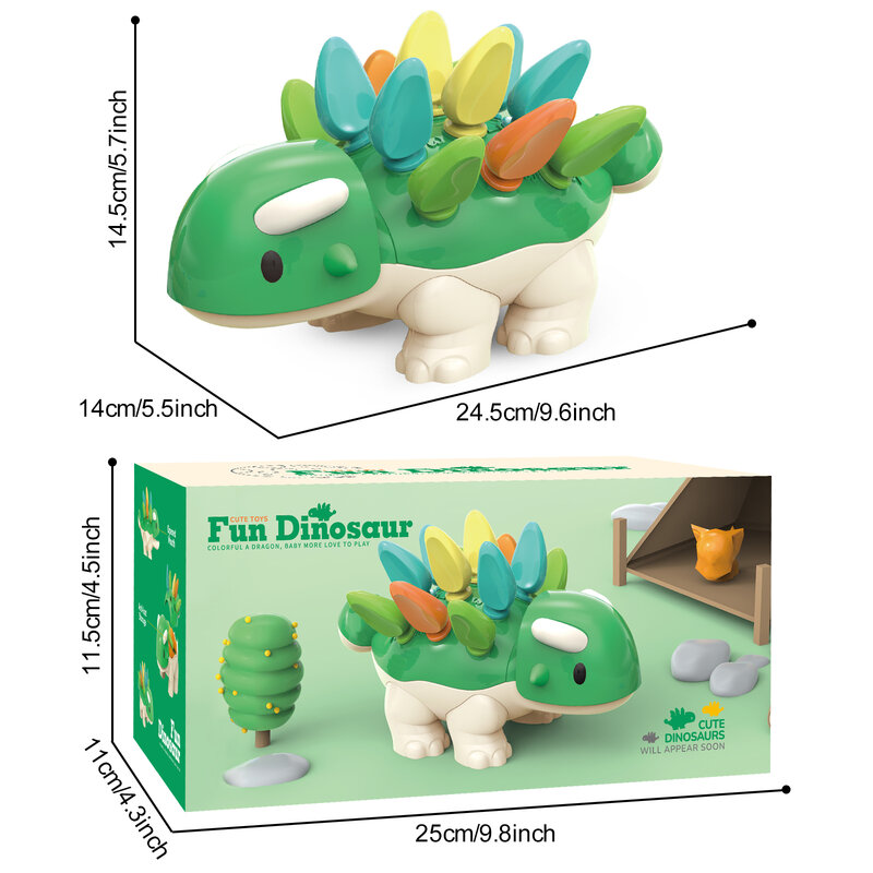 Montessori Baby Feine Motor Fähigkeiten Ausbildung Konzentriert Sich Hand Auge Spiel Dinosaurier Farbe Anzahl Sortierung Nesting Pädagogisches Spielzeug Für Kinder