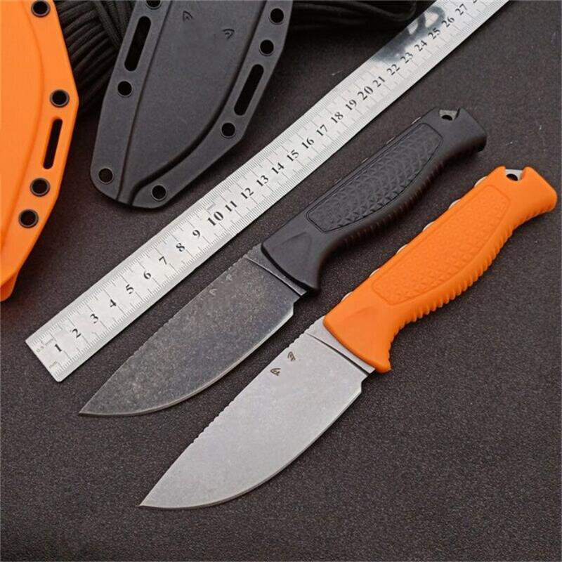 Outdoor Survival Straight Knife BM 15006 Anti Slip Handle Stone Washing Blade Tactical Safety Defense Pocket Knives EDC