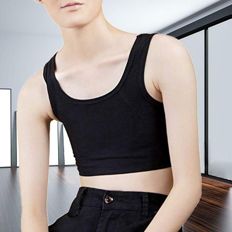 Undershirt lésbica fivela respirável curto peito binder verão cos sutiã colete esportes roupa interior confortável colete esportivo