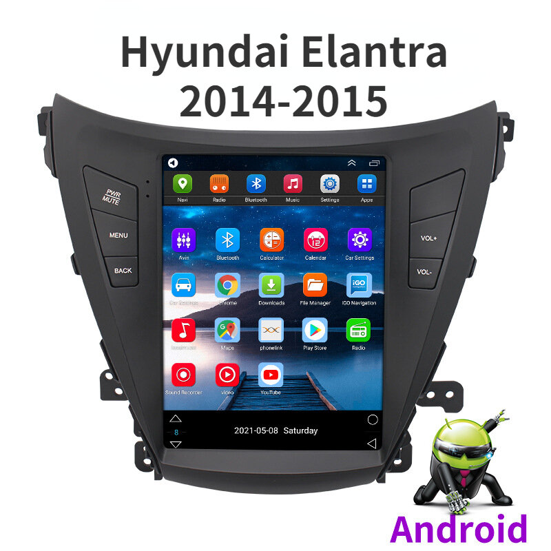 Android GPS Dẫn Đường Tesla Phong Cách Đa Phương Tiện Cho Xe Hyundai Elantra 2014-2015Auto Đài Phát Thanh Stereo Với BT WiFi Liên Kết