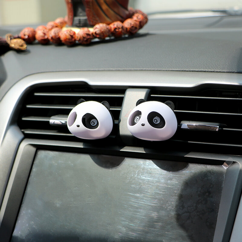 2 sztuk Cute Panda samochodów odpowietrznik odświeżacz powietrza samochodów klimatyzacja ozdoby dekoracja wnętrz zapach do samochodu akcesoria