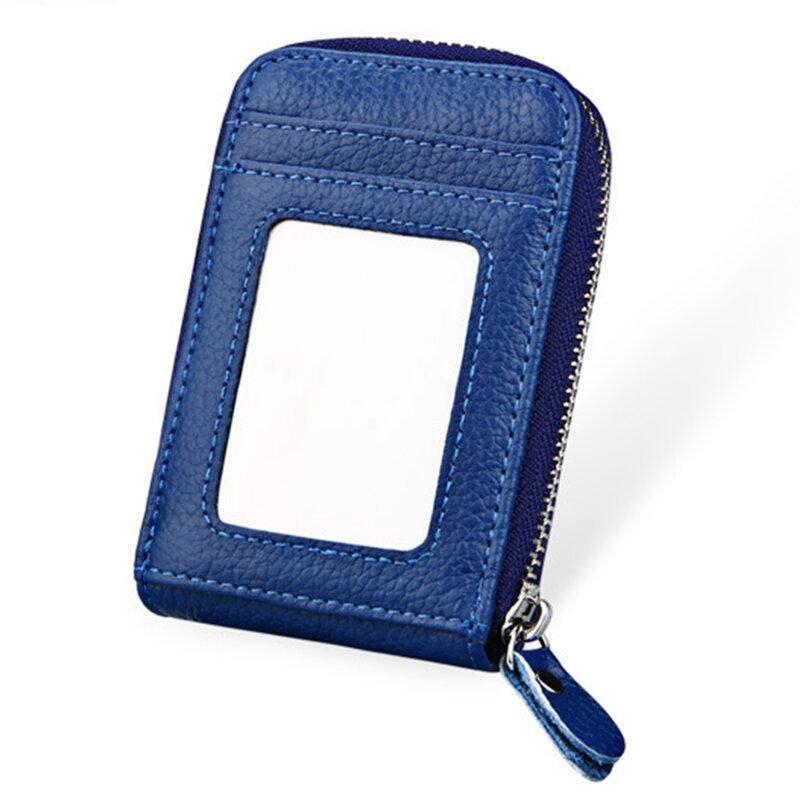 Mini billetera de cuero Unisex, organizador de tarjetas de crédito, identificación, monedero de viaje de alta calidad, 2019