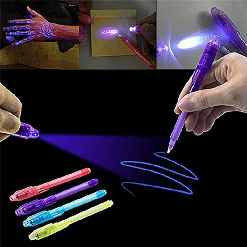 Luminous Light ที่มองไม่เห็นหมึกปากกาเน้นข้อความปากกา Secret การเรียนรู้ปากกาเมจิกสำหรับเด็ก Party Favors ไอเดียของขวัญ Novelty Toy