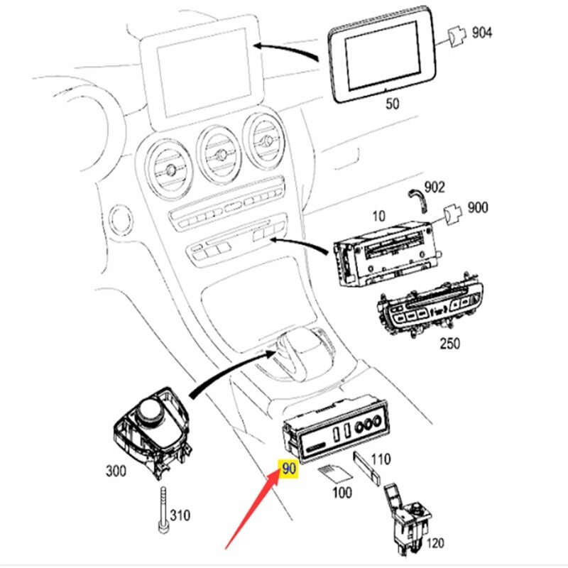 A2058200226 Usb Interface Usb Plug Sd Kaartlezer Voor Mercedes Benz W205 W253 W213 C180 C260 GLC200 E180