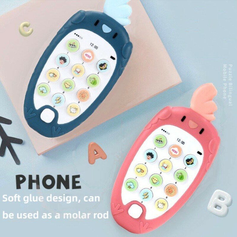 Telefon dla dzieci zabawka telefon muzyczny maszyna dla dzieci niemowlę wczesna edukacja telefon komórkowy zabawki prezent