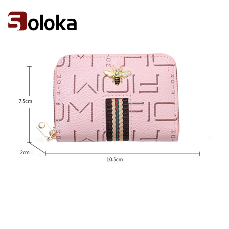 Women Bank Card Holder Little Bee Card Wallet 9 Bits Rfid Blocking Wallet Credit Bussiness Card Holder Large-capacity Coin Purse