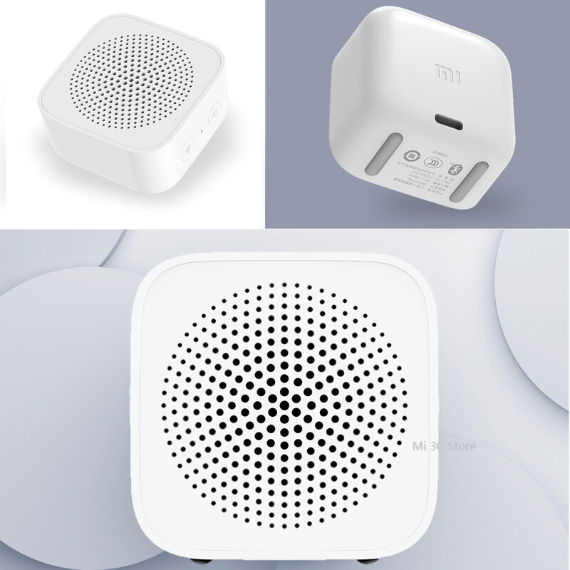 Xiaomi Mijia ลำโพงบลูทูธ AI ไร้สายแบบพกพาคำแนะนำสเตอริโอเบสพร้อมไมโครโฟน HD Call Music Texture