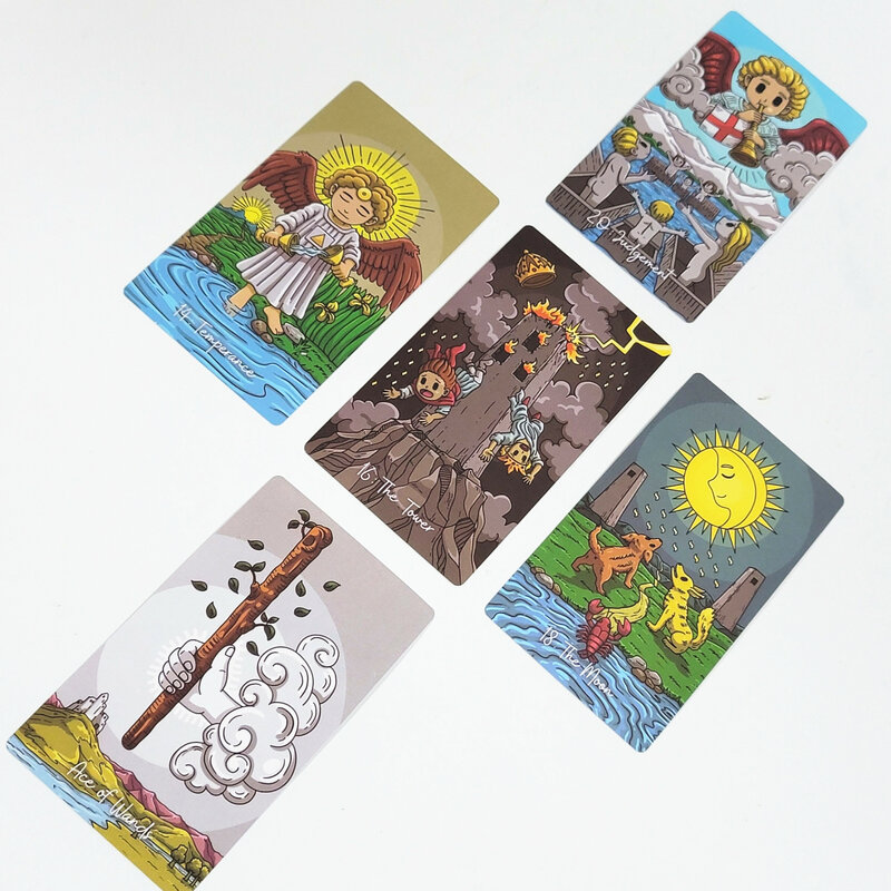 Nowe karty tarota, 12 x7 cm, Smithtiny, Tarot, wyrocznia, z prowadnicą, talia, gra w karty płyta stołu, 2022