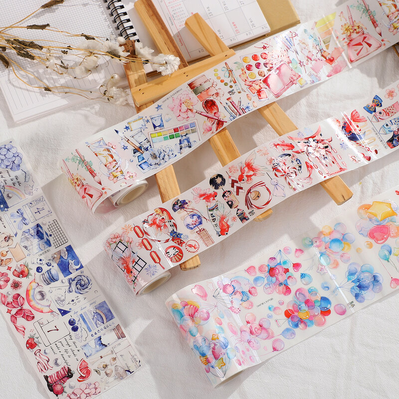 300cm Multi-Größen Kreative DIY Journal Collage PET Washi Band Scrapbooking Material Dekoration Masking Bänder Kawaii Schreibwaren