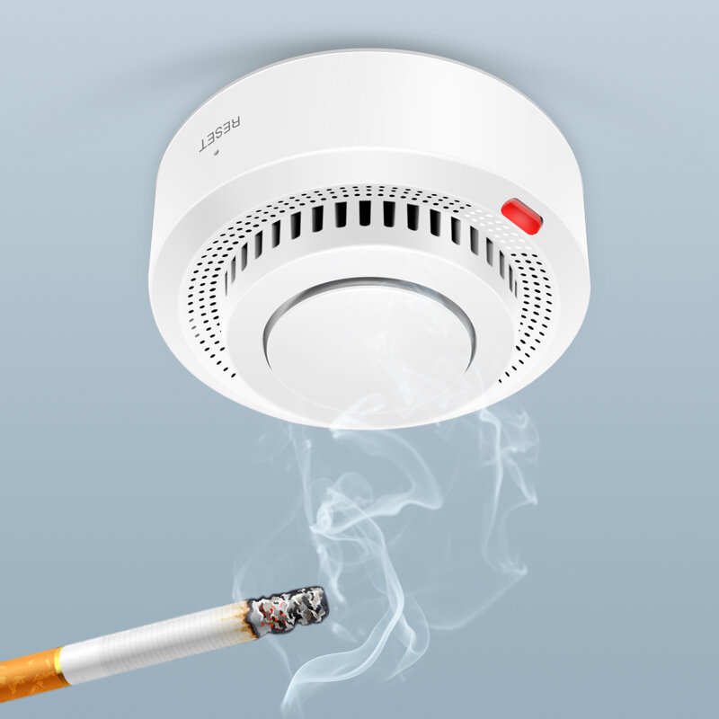EMastiff-Detector de humo ZigBee, sistema de alarma contra incendios, protección de seguridad para el hogar inteligente, Tuya, asistente de Google