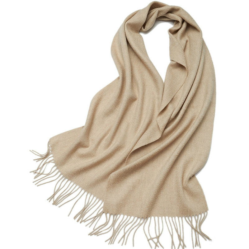 100% lenço de caxemira feminino luxo quente pashmina foulard outono inverno sólido grosso real macio longo cashmere foulard unisex
