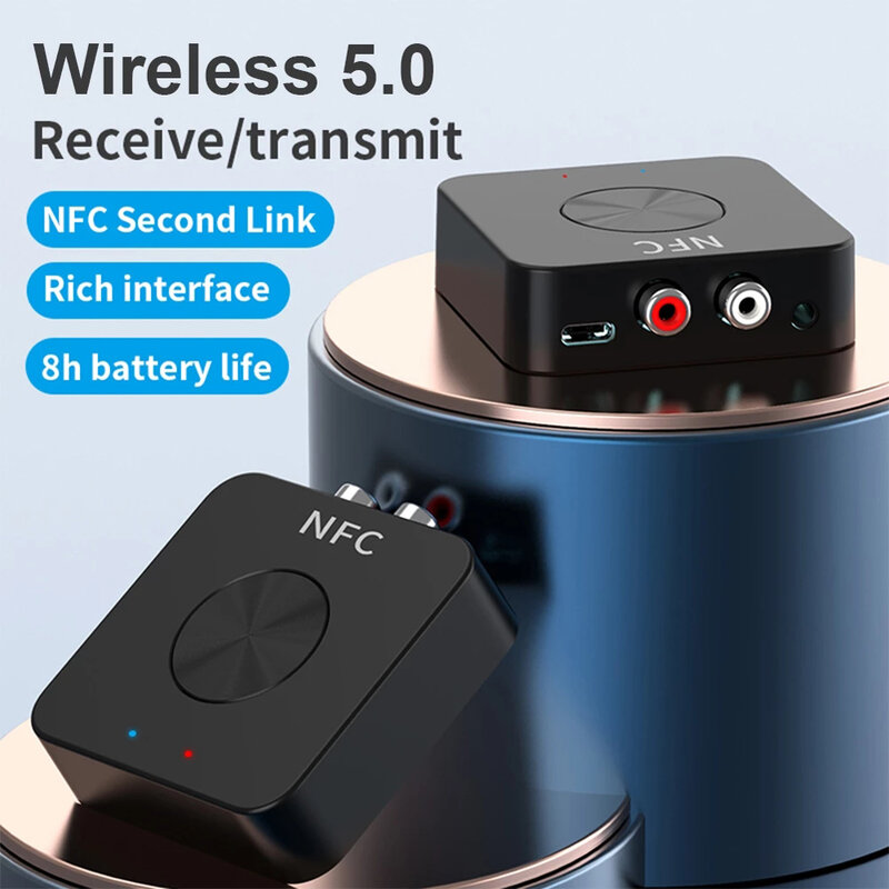 BT21 Bluetooth-Compatible Receiver Transmitter RCA AUX Audio Jack Adapter Music Wireless Speaker HiFi Connector for TV Laptop PC