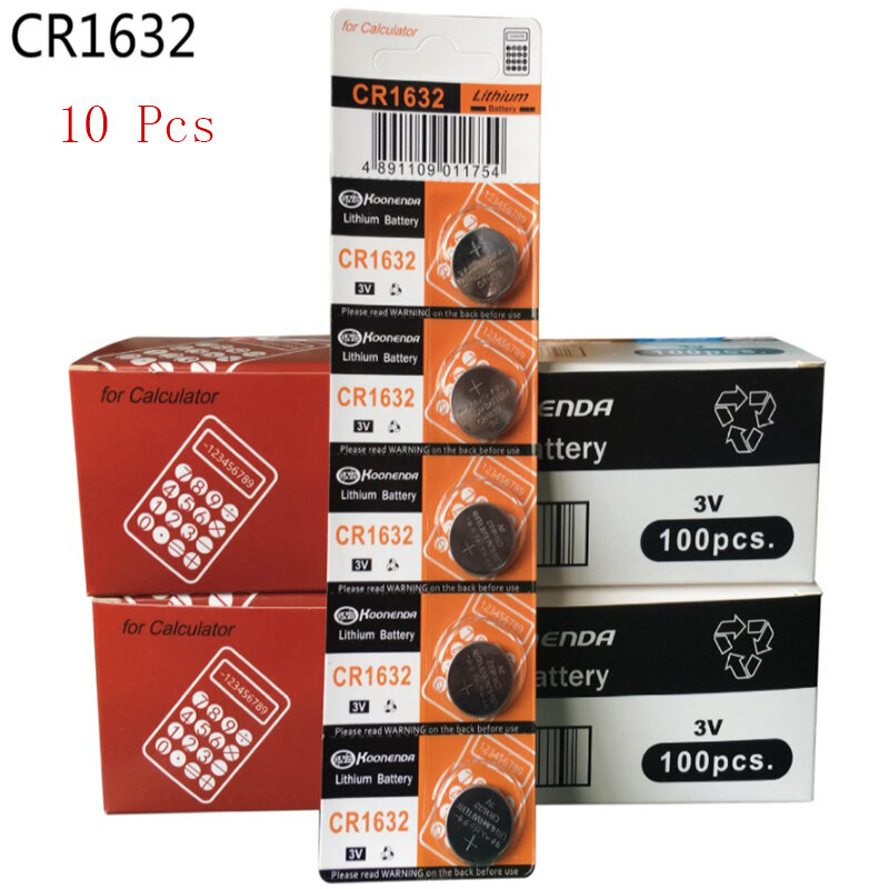 Calculadora de botón de celda de litio, juguete médico para reloj electrónico, 10 piezas-50 piezas, 3V, 120mAh, CR1632, LM1632, DL1632, BR1632, ECR1632