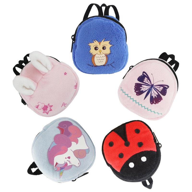 Baby Lovely Dolls accessori Mini Unicorn Rabbit Ear Bags Doll peluche cerniera piccoli zaini New Born Baby Doll 14-18 pollici Nenuco