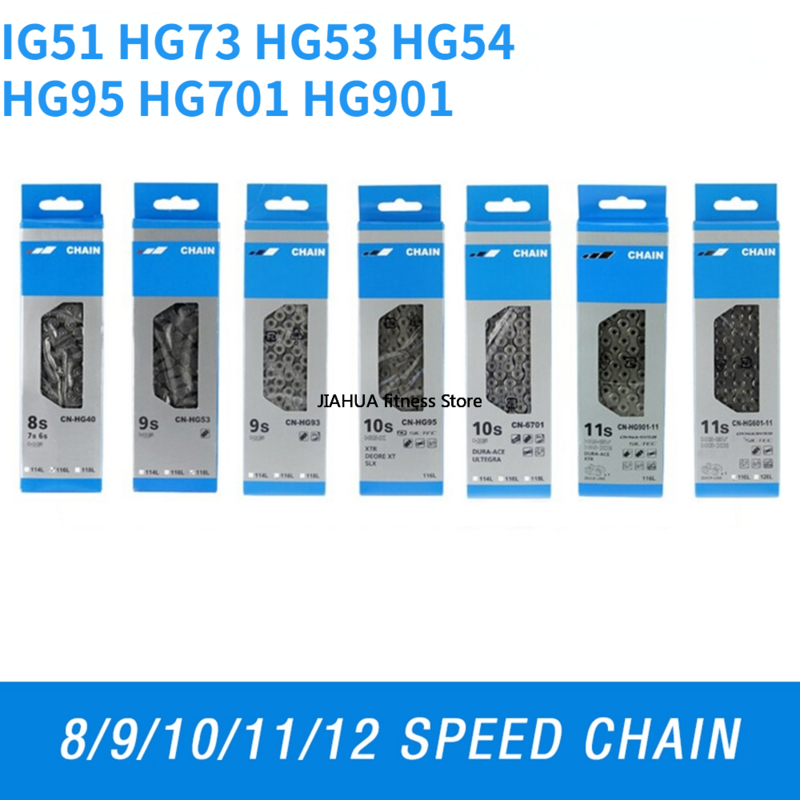 Cadena de bicicleta de 9/10/11 velocidades HG53 HG54 HG73 HG75 HG95 HG901, cadena de bicicleta de montaña de carretera, 116/118 eslabones, Bike10S, 11 S
