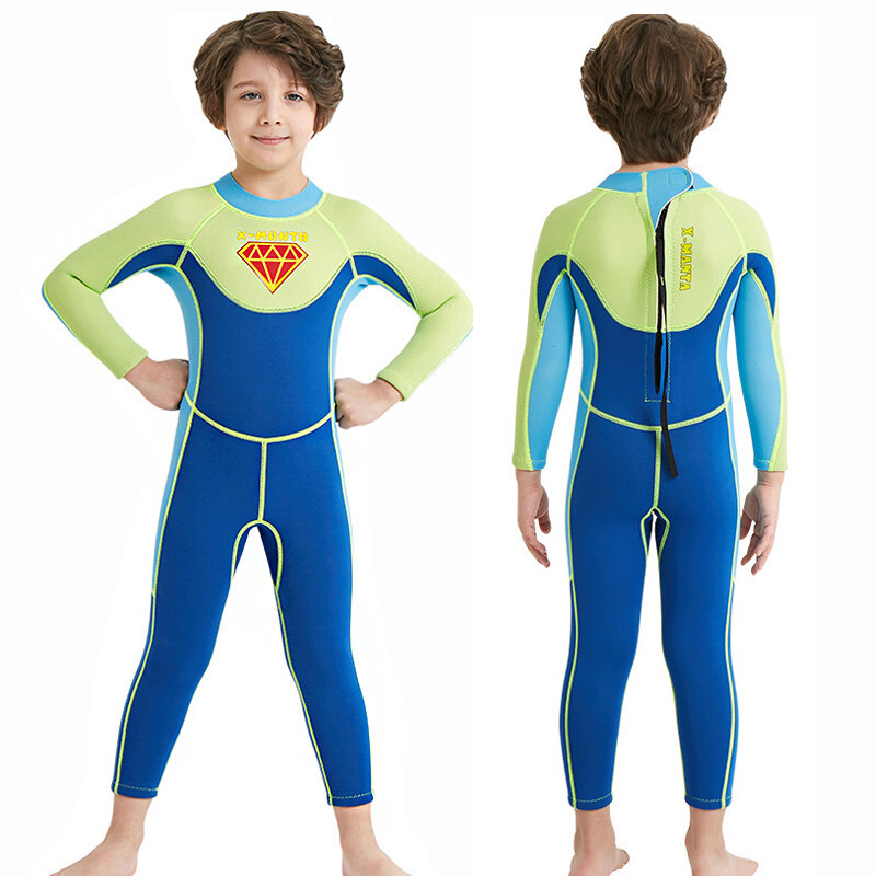 Crianças maiô 2.5mm neoprene wetsuit para o miúdo meninas surf mergulho terno meninos mergulho profundo maiô praia