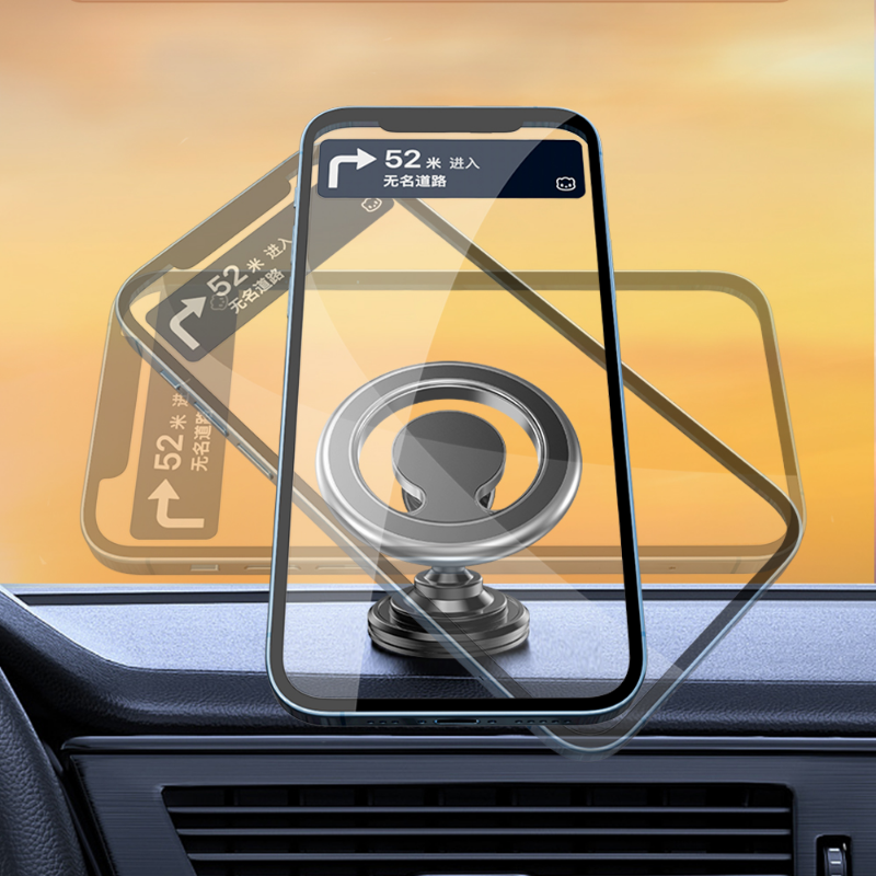 Soporte magnético de teléfono para coche, funda de anillo Magsafe, montaje de salida de aire para salpicadero, rotación de 360 grados para IPhone, Samsung, accesorios automáticos