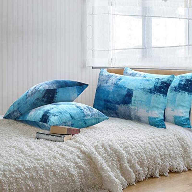 Housse de coussin à jeter, taie d'oreiller douce et décorative, Art abstrait, pour chambre à coucher ou canapé