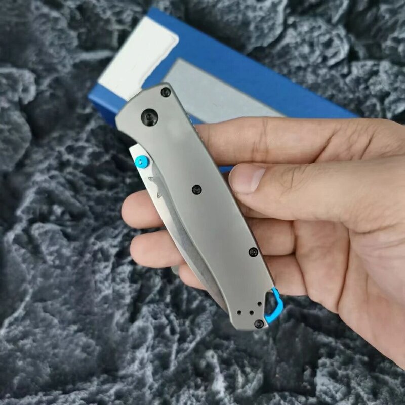 D2 Blade Tactical Folding Mes Bm 535 TC4 Titanium Legering Handvat Stone Wash Outdoor Veiligheid Pocket Mini Messen Edc Tool
