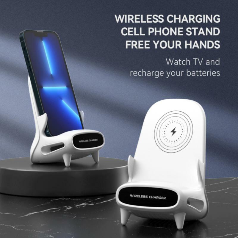 RYRA 15W Wireless Charger Desktop Vertical Universal Phone Laptop Holder Mount For IPhone 14 13 12 Samsung Fast Charging Station