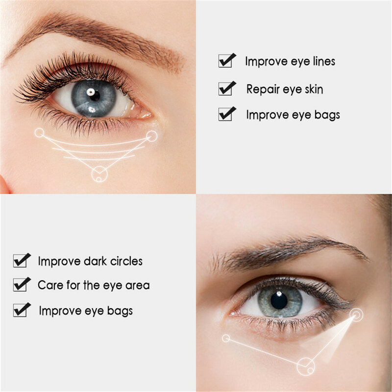 Actieve Anti-Rimpel Oogcrème Vervaagt Fijne Lijntjes Donkere Kringen Eye Serum Verwijderen Eye Zakken Wallen Anti-Aging stevigheid Oogzorg 20G