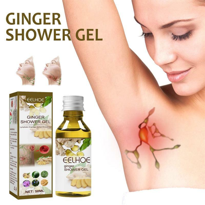50ML ระบายน้ำเหลืองเจลอาบน้ำสมุนไพรลดน้ำหนัก Ginger Gel Natural Organic Moisturizing Body Wash ขิง Slimming