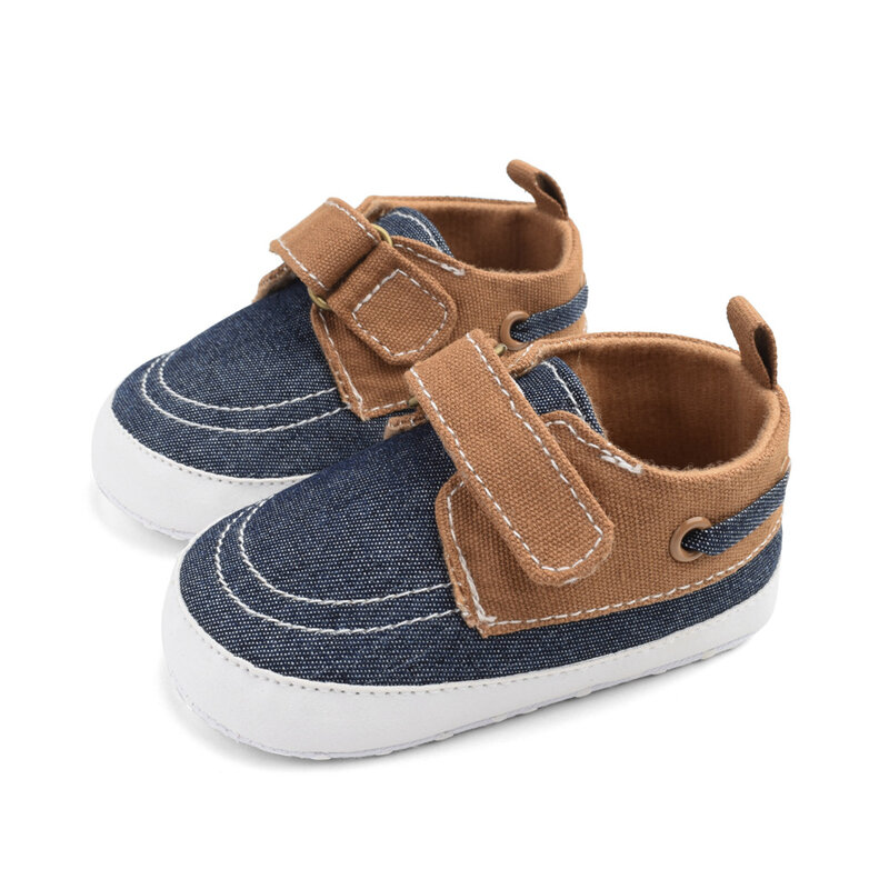 Musim Semi dan Musim Gugur Sepatu Kanvas Bayi Kasual Pria Sepatu Bayi Sepatu Balita Sol Lunak 0-1 Tahun D921