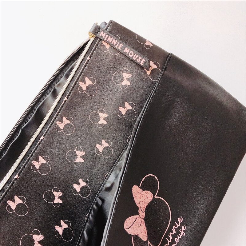 Disney Original 2022 New Minnie Cosmetic Bag Luxury Brand Fashion Women's Lipstick Cosmetic Bag Large Capacity Storage Bag