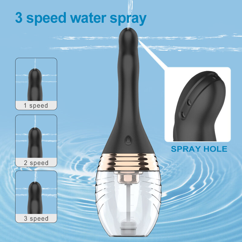 330ml Automatische Rektale Reiniger Einlauf Reinigung Werkzeug Silikon Gesundheit Anal Plug Butt Dusche Enemator für Männer