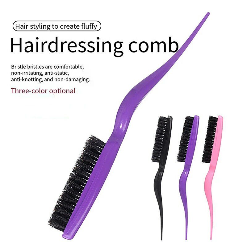 Profissional Hair Styling Escova, Cabeleireiro Pentes, Cerdas Comb, Long Bun, Penteados das Mulheres Ferramentas