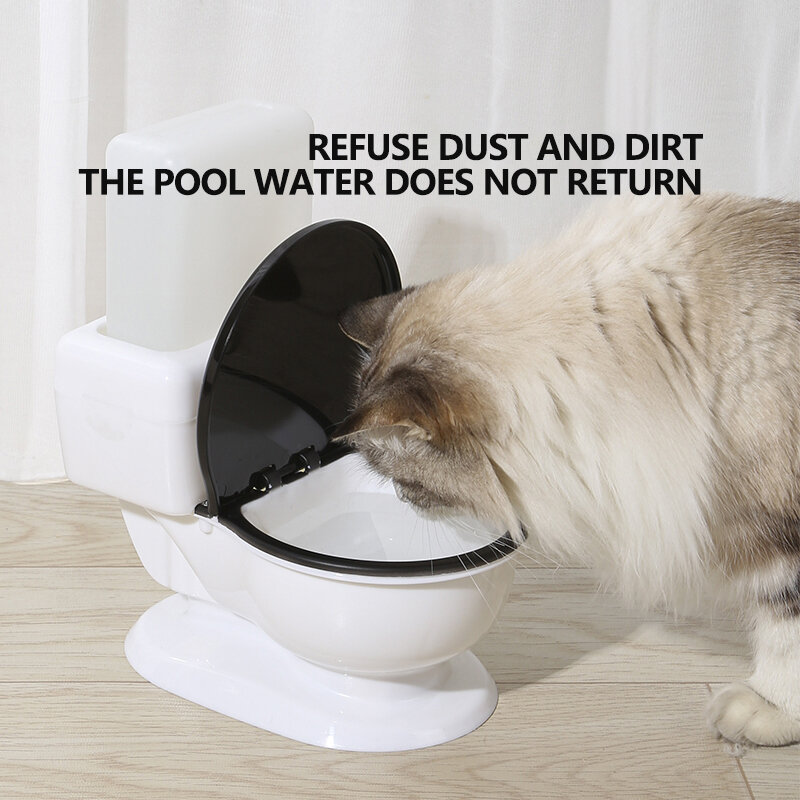 موزع مياه المرحاض القط لا سد العجز في موزع مياه كهربائي ، الكلب تغذية المياه التلقائي ، القط مكافحة الانقلاب الحيوانات الأليفة