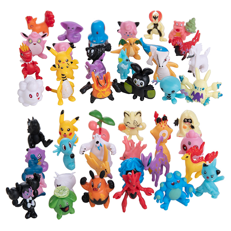 Figura de Pokémon Pikachu de 4-6cm, estilo no repetido, Mewtwo Charizard Pocket Monster Pet, juguete para niños, modelo coleccionable, regalo