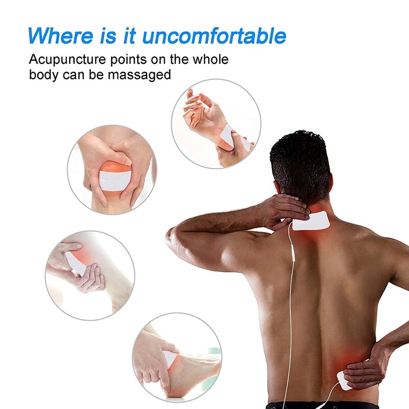 Dropshipping EMS Zehn Elektrode Pads Leitfähige Gel Pad Körper Akupunktur Therapie Massager Werkzeug Therapeutische Puls Stimulator Pads