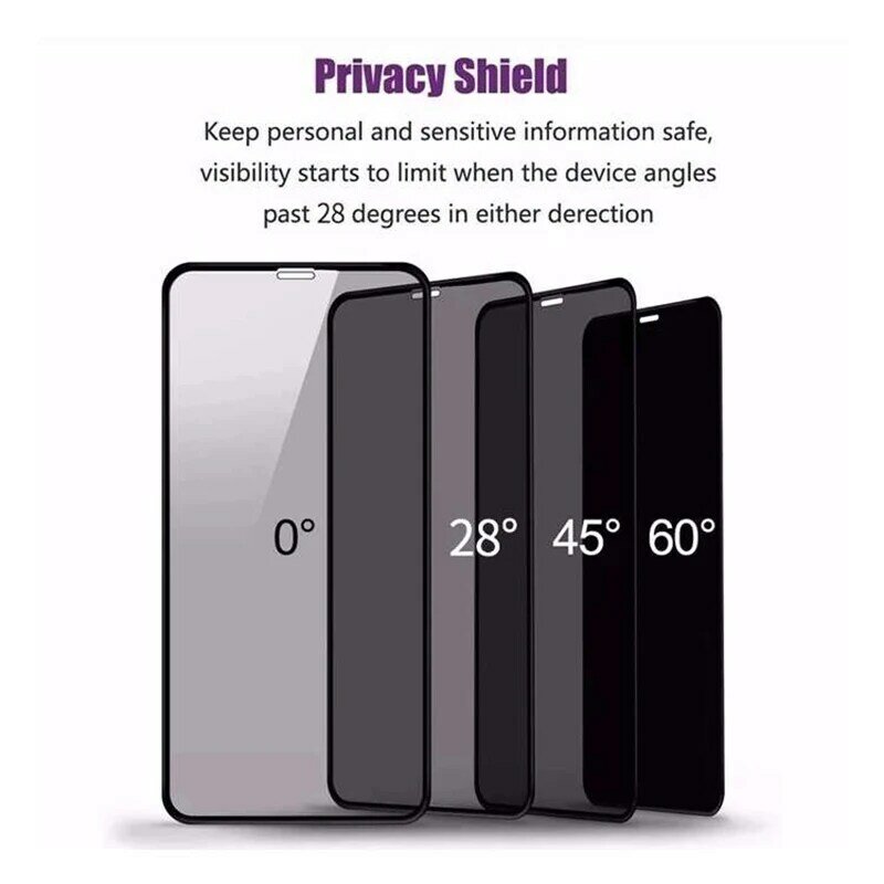 Volledige Cover Anti-Spy Screen Protector Voor Iphone 11 12 13 Pro Max Privacy Gehard Glas Op Iphone Se 2022 7 8 Plus X Xs Xr Glas
