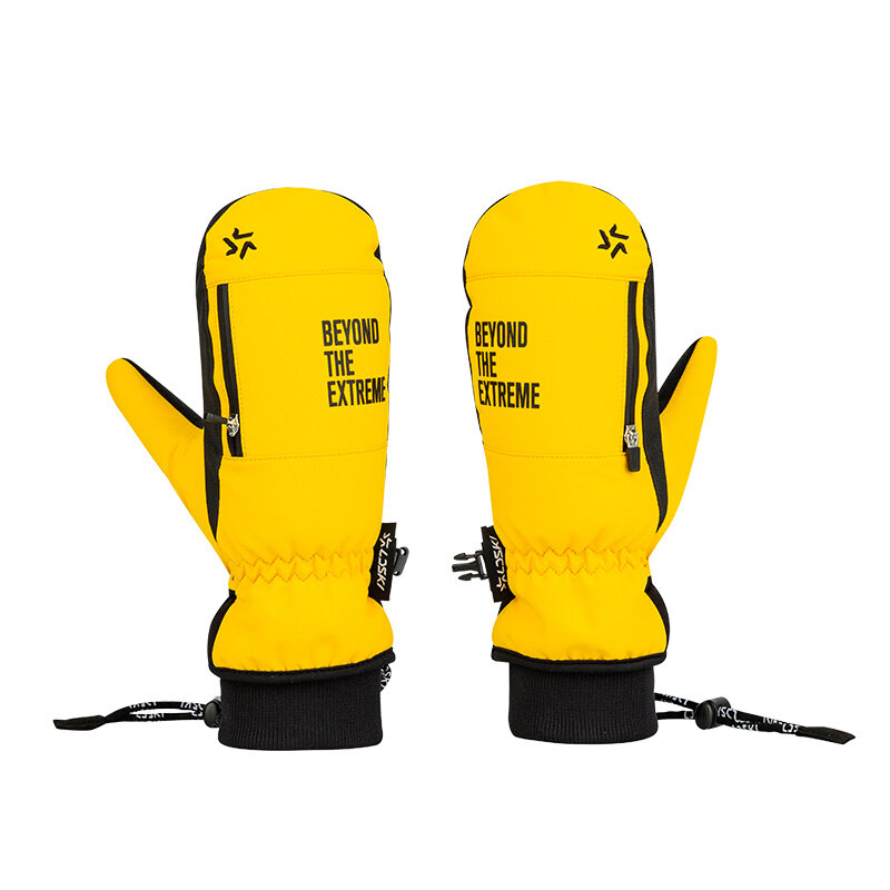 LDSKI – gants de Ski imperméables pour hommes et femmes, avec fermeture éclair thermique, 3MThinsulate, accessoires de Snowboard, PU, hiver