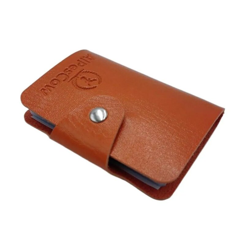 Genuine Leather Function Business Credit Card Holder Men Women Solid Color Card Case 20 Bits ID Card Organizer Portable Wallets