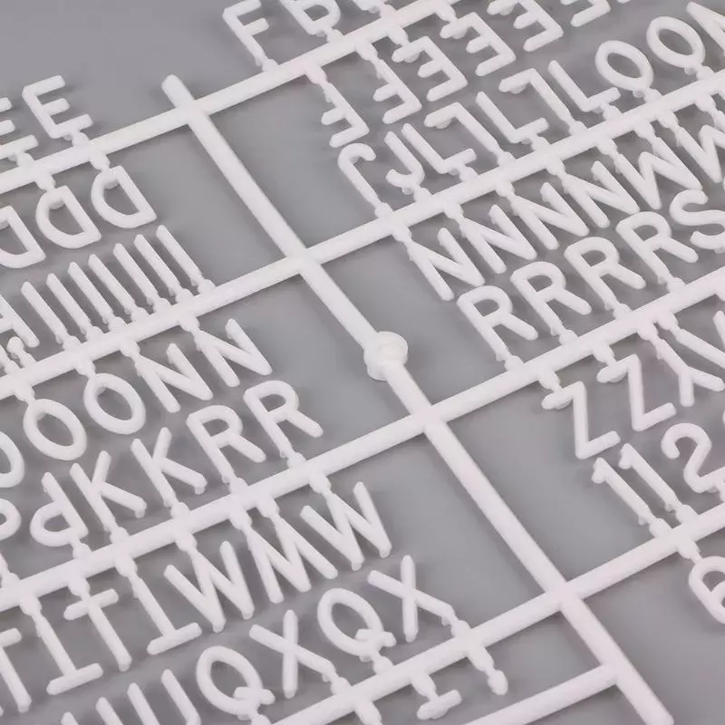 Caracteres para placa de letra de feltro números de 290 peças para placa de carta mutável