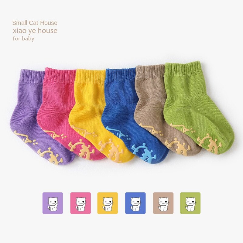 Kinder Socken Nicht-Slip Babys Socken Baby Kleinkind Socken Weichen Boden Silikon Babys Socken Anti-off