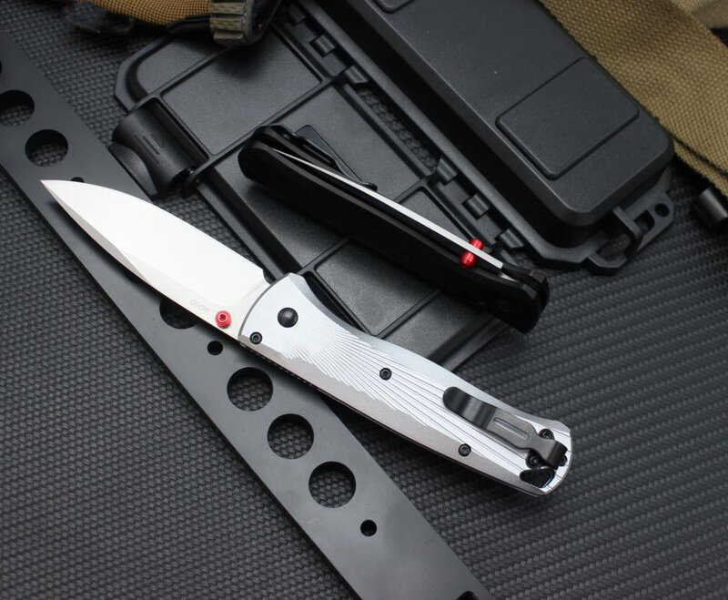 Alta qualidade m390 lâmina ao ar livre tático dobrável faca bm 535 alça de alumínio acampamento bolso segurança facas militares