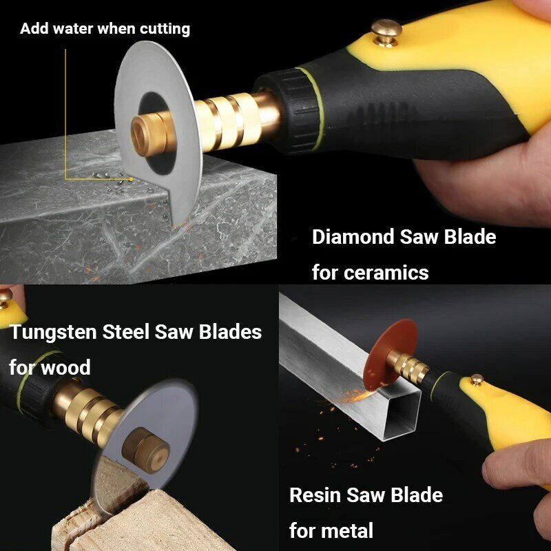 Asoyoga 5 pçs tungstênio aço viu diamante lâmina de moagem resina disco de corte para corte metal madeira cerâmica telhas
