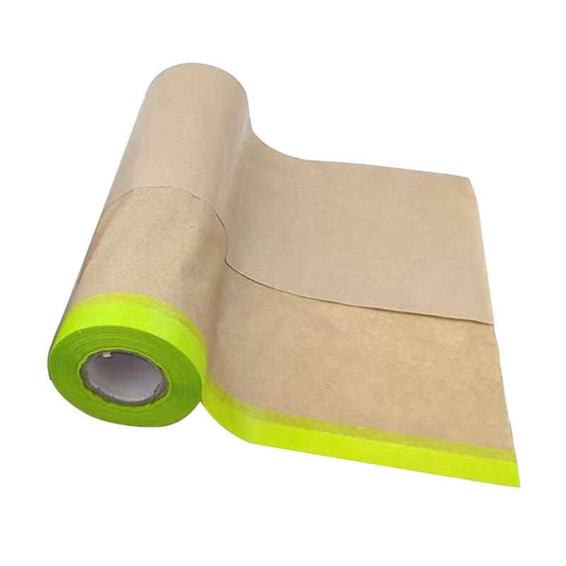 1 rolo de tratamento de parede pré-gravado mascaramento de papel cobrindo para pintura auto adesivo spray mascaramento protetor de parede de papel protetor