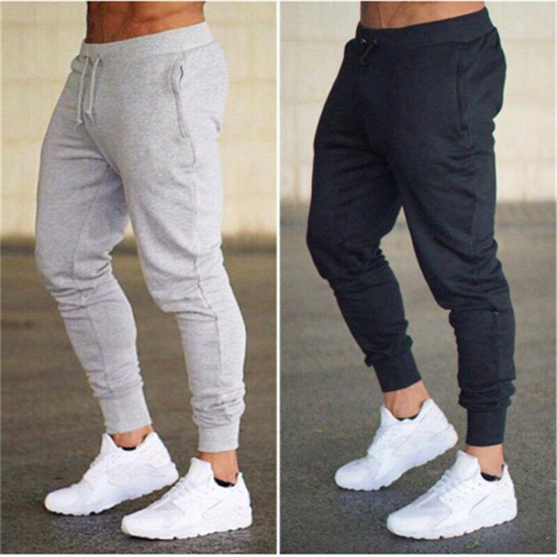 Men's spring and autumn thin pure color casual pants