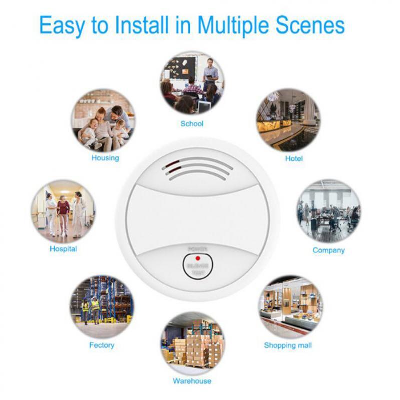 2022 HOT Wireless Tuya Smart Independent Smoke Alarm Indoor Home Security 80 dB Sound Fire Alarm Sensor Smart Life APP Control