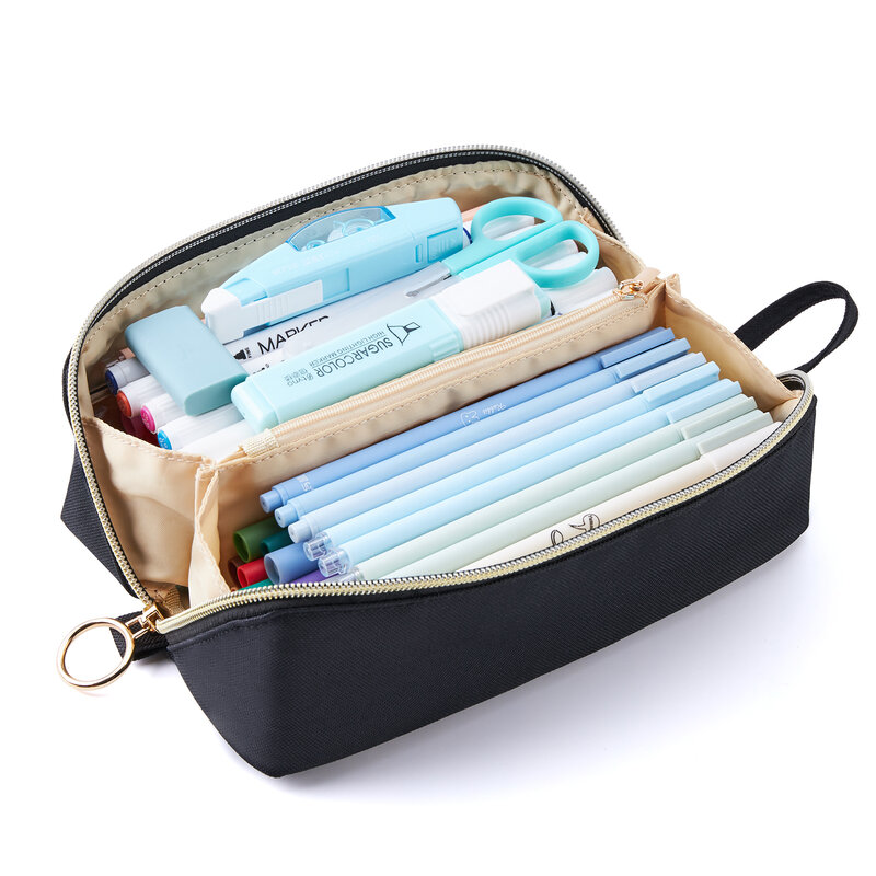 Canvas Pencils Pouch Stationery Multipurpose Stationery Storage Bag Make-Up For Women Bag School Student Pencil Case Kids Gift