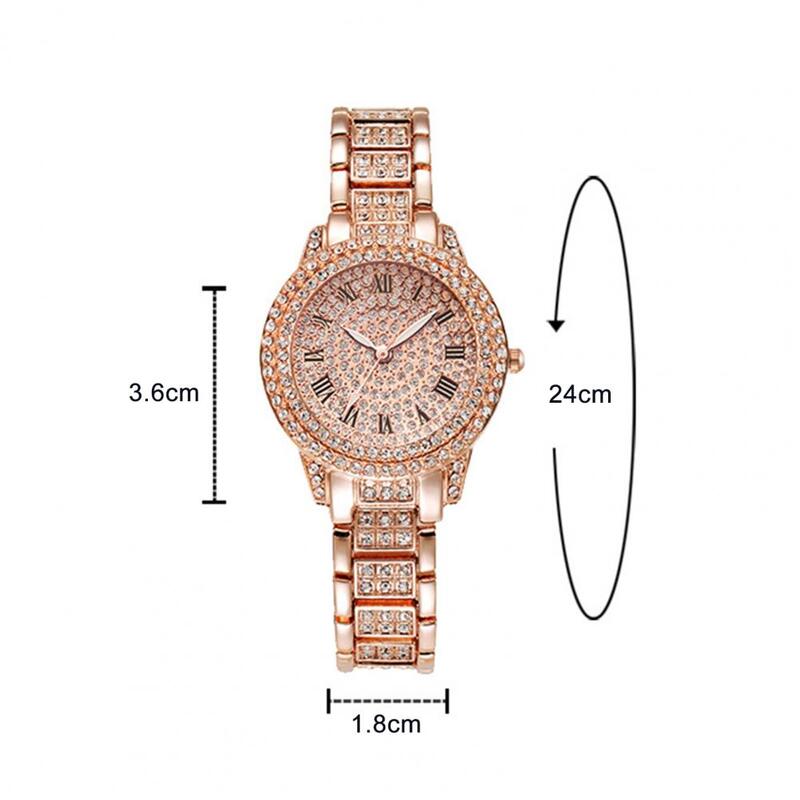 Moda senhoras relógio requintado artesanato relógio de pulso árabe-números de luxo feminino strass pulseira relógio decoração