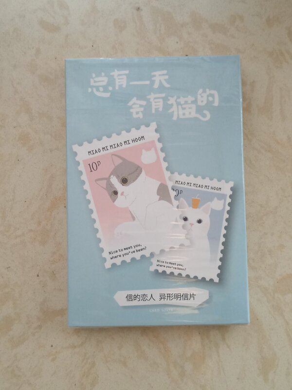 143 мм x 93 мм бумажная открытка в виде кошки (1 упаковка = 30 штук)